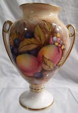 Aynsley, Fruits (Early Precursor Of Orchard Gold), Twin Handled Urn Vase c1930s
