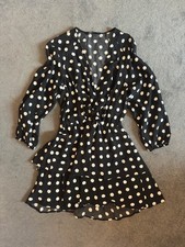 Zara Black Polka Dot Ruffle
