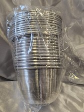 12 PACKS Moi Moi Reusable Aluminium Pot Cup Bowl Set with Lids Regular. 