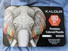 Kalour 180 pencil premium coloured pencils professional grade tin set 