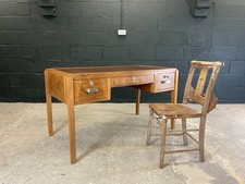 French Art Deco Oak and Walnut Desk