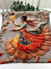 Indian Style Throw Pillow Covers Traditional Wedding Scenes Floral Pillow Cases