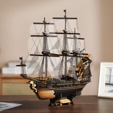 ROKR 3D Wooden Puzzle The Seahorse Barque DIY Ship Model Toys Kits Boys Gift