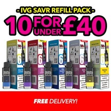 IVG SAVR Refill Pack | Pre-filled Pods | Nicotine 20mg  | All Flavours | E-Cig