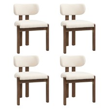 Set of 4 Beige Boucle