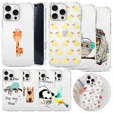 Lovely Style Phone Case Clear TPU Cover For iPhone Air 17 16 Pro Max 13 12 14 15