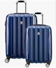 Delsey Luggage Aero 2 Piece Set (21" & 25") Spinner Suitcase Cobalt Blue