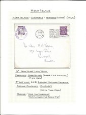 Herm Island, Guernsey - Wisbech 1964, Local Issue, Rubber CDS Violet Ink, Cover