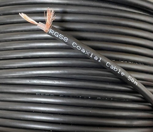30m black rg58 ohm stranded - 30m,