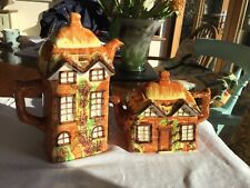 Two Price Kensington Cottage Ware Teapot/Coffee Pots Handpainted Earthenware