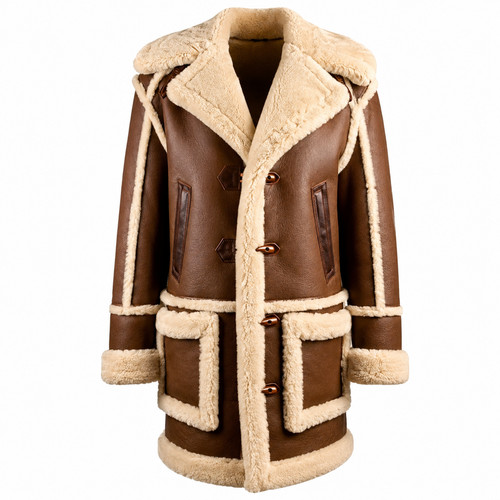 Mens brown sheepskin leather - mens',
