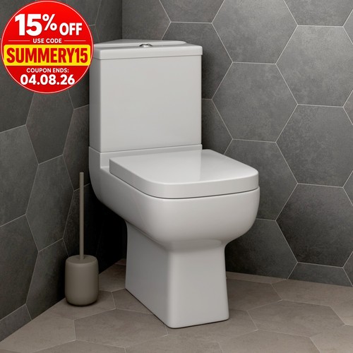Close coupled corner toilet - close,