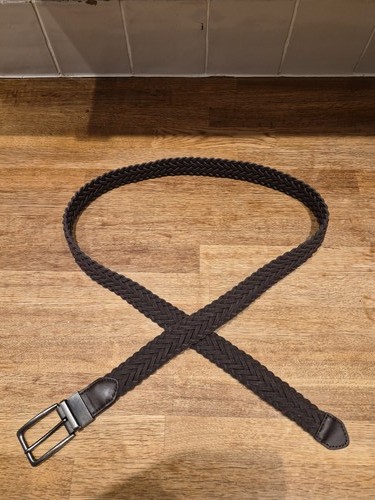 Genuine leather brown woven - genuine,