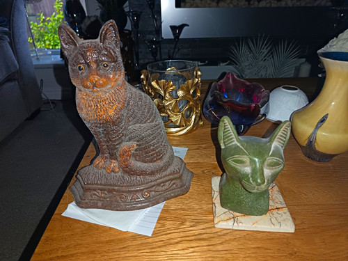 Cat figurine ornaments - 2, set