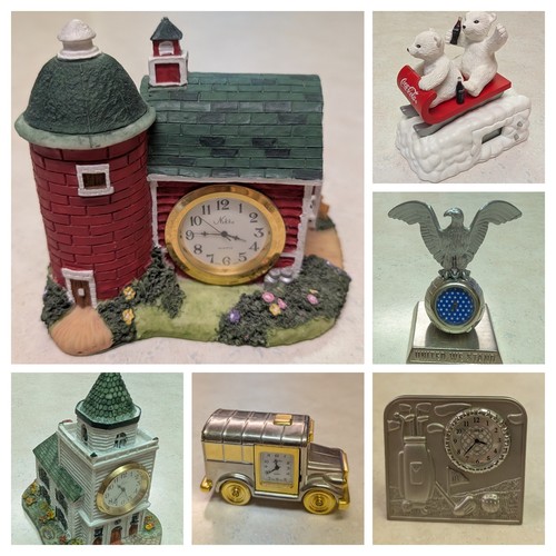 Vintage miniature clocks - vintage,
