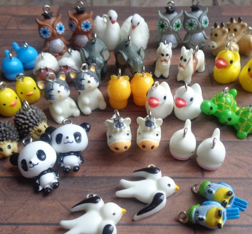 2pcs cute miniature animal - 3d,
