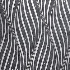 Gloss Gold Wave Stripe Wallpaper Living Room Bedroom Wall Paper Beige/Black/Grey