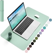 PVC Leather COMPUTER DESK MAT 90 x 43cm (large) Easy Clean - Laptop & Mouse Fit