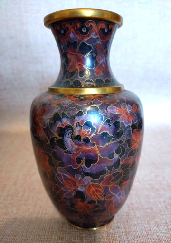 Chinese cloisonné purple red - chinese,