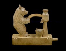VINTAGE CARVED WOODEN O.T.K