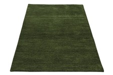 Gabbeh Rug 100% Wool Green Plain Colour 120x180cm Handmade PL22