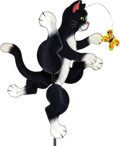 Running cat whirligig wind - running,