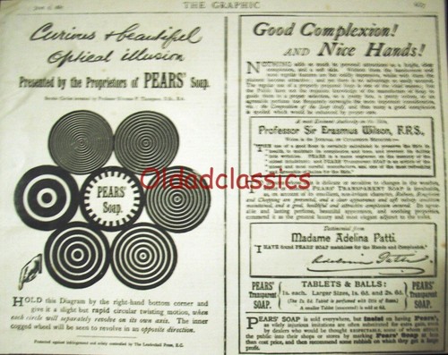 Antique 1887 pears soap - 1887,