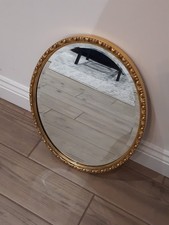 Mirror Large Oval Wall  Vintage Gold Frame Home Decor Retro Mirror 39cm 50cm