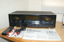 REFURBISHED Aiwa AD-WX717 Stereo Cassette Deck Boxed with Remote Control Rare
