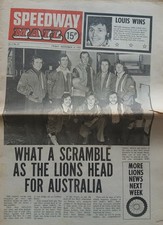 SPEEDWAY MAIL NEWSPAPER: KING'S LYNN, OXFORD, BIRMINGHAM, NEWCASTLE 14/11/1975