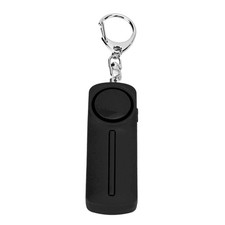 :BLACK Mini Personal Alarm Keychain With 130dB Loud Siren Safety Self Protect