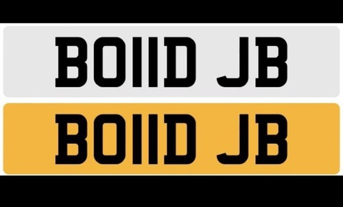 Cherish number plate - cherish, bo11d