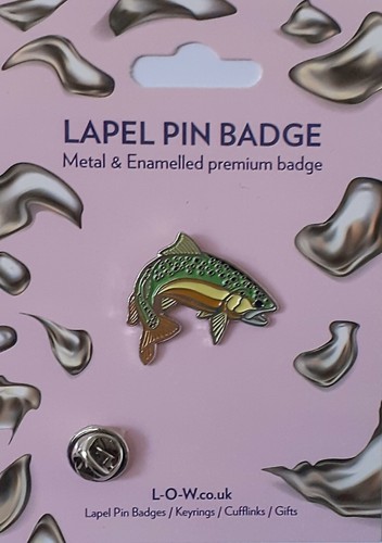Salmon fish fly fishing lapel - fish,