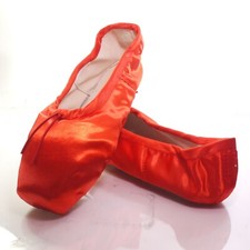 Bezioner pointe ballet shoes,satén Red,size 38 women’s. with Pouch