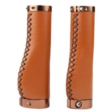 1Pair Bike Cowhide Grips Bicycle Handle Grips Bike Grip Covers Bike Retro Grip