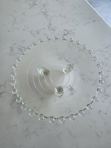 Vintage clear glass hobnail - clear,