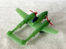 Vintage 1970's 70s Made in Hong Kong Plastic Toy P-38 Aircraft Airplane #A448