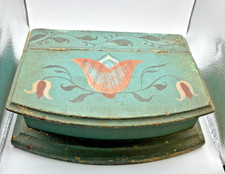 Painted wooden lidded early - painted,