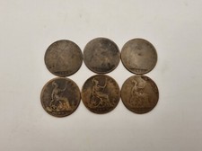 Lot Of 6 Victorian One Penny