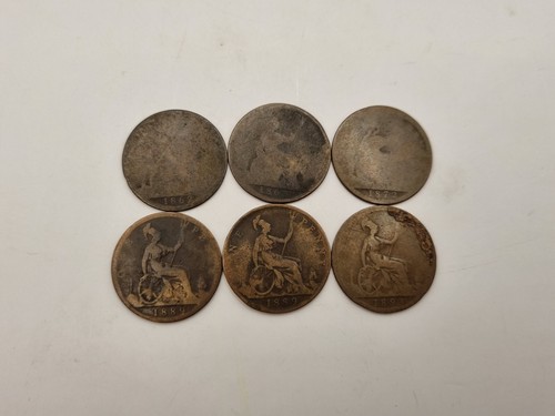 Lot victorian one penny - 6,