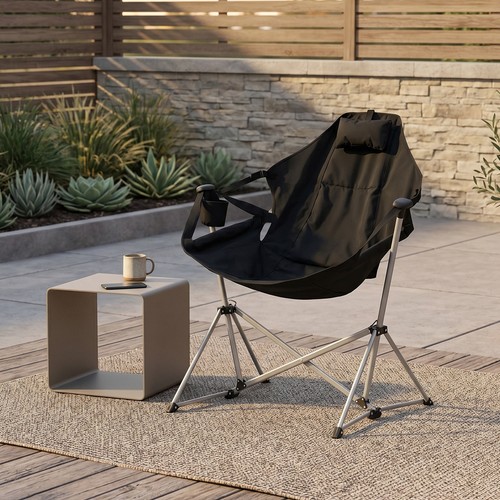 Foldable moon camping chair - camping,