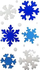 Christmas Gel Window Sticker - Christmas Gel Clings Decoration - (Snowflake)
