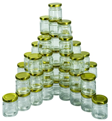 50g round glass honey jars - 50g, –