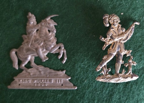 Antique silver plate brass - 2,