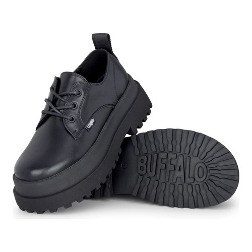 Buffalo pluto black - pluto, lace-up
