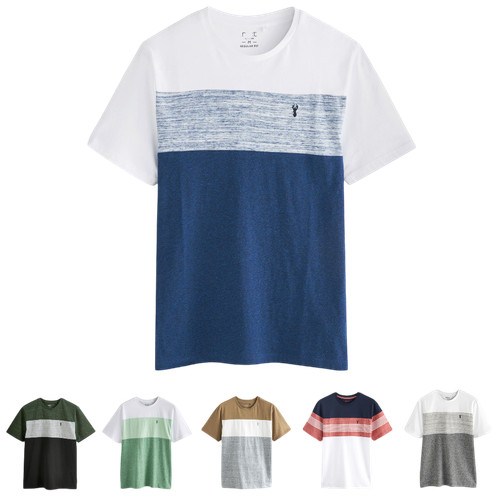 Men colourblock t shirt - colourblock, t-shirt