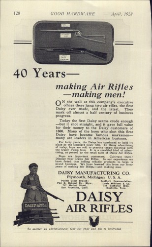1928 paper daisy - ad, air