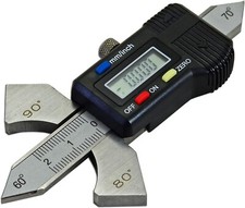 Digital Weld Gauge: 60°-90° Angle, Inch/Metric/Fraction, Height/Fillet/Bevel