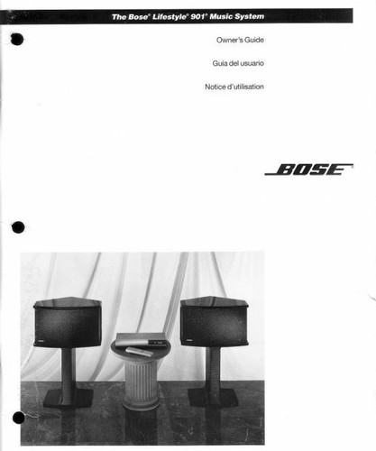 Bose lifestyle 901 - 901, owner’s