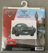 BNWT Anchor Disney Pixar Cars Finn Cross Stitch Kit **RARE**